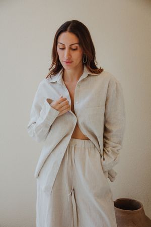 camisa 100% linho despertar natural