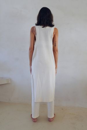 kimono longo tricot alvorada off white