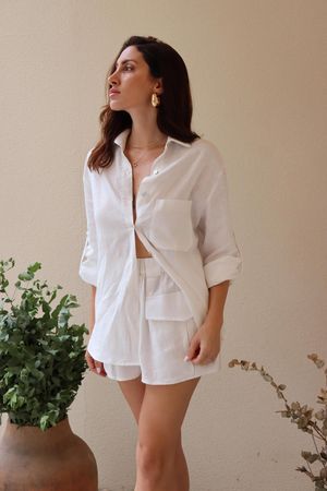 camisa 100% linho orvalho branco