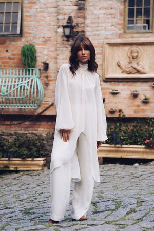 calça pantalona soho aveia