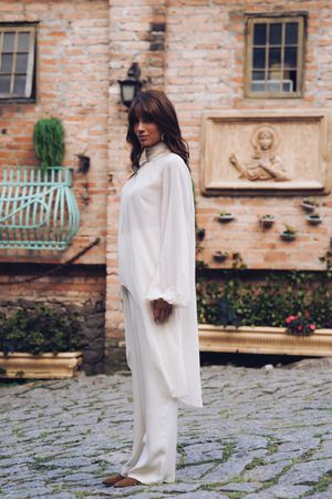 calça pantalona soho aveia